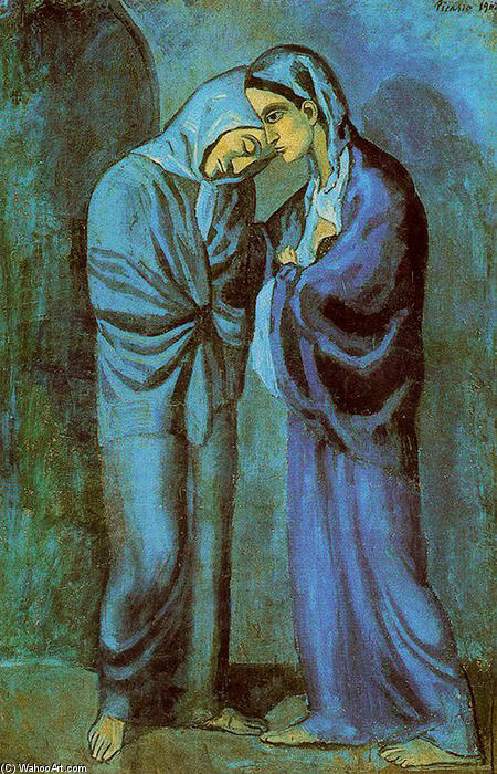 Wikioo.org - สารานุกรมวิจิตรศิลป์ - จิตรกรรม Pablo Picasso - The Visit (The two sisters)