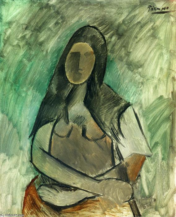 Wikioo.org - The Encyclopedia of Fine Arts - Painting, Artwork by Pablo Picasso - Seated woman