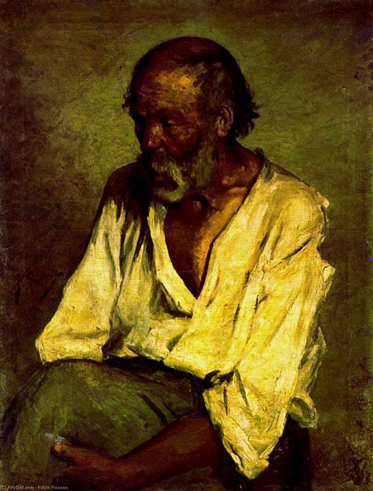 Wikioo.org – L'Enciclopedia delle Belle Arti - Pittura, Opere di Pablo Picasso - il vecchio pescatore