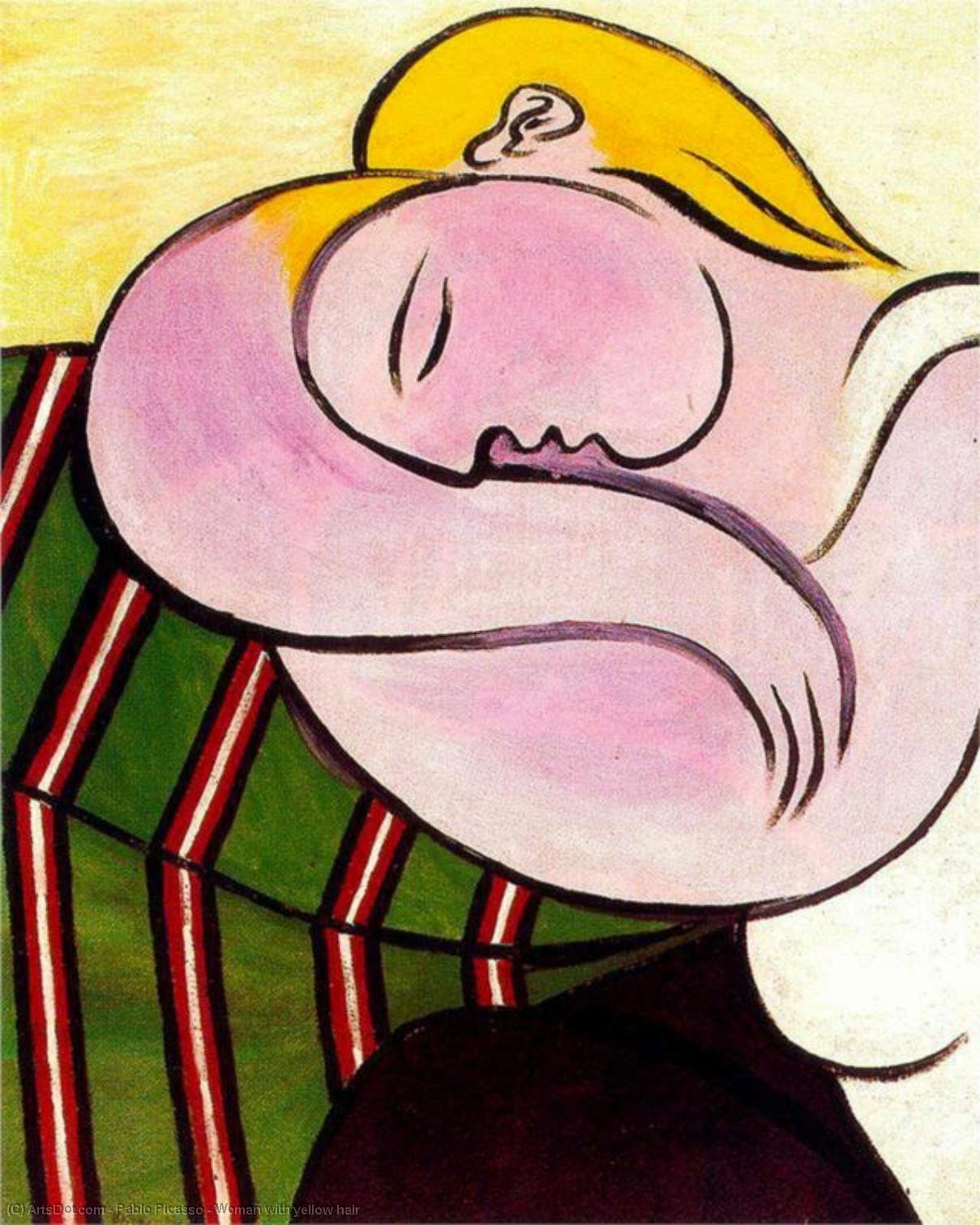 Wikioo.org - The Encyclopedia of Fine Arts - Painting, Artwork by Pablo Picasso - Woman with yellow hair