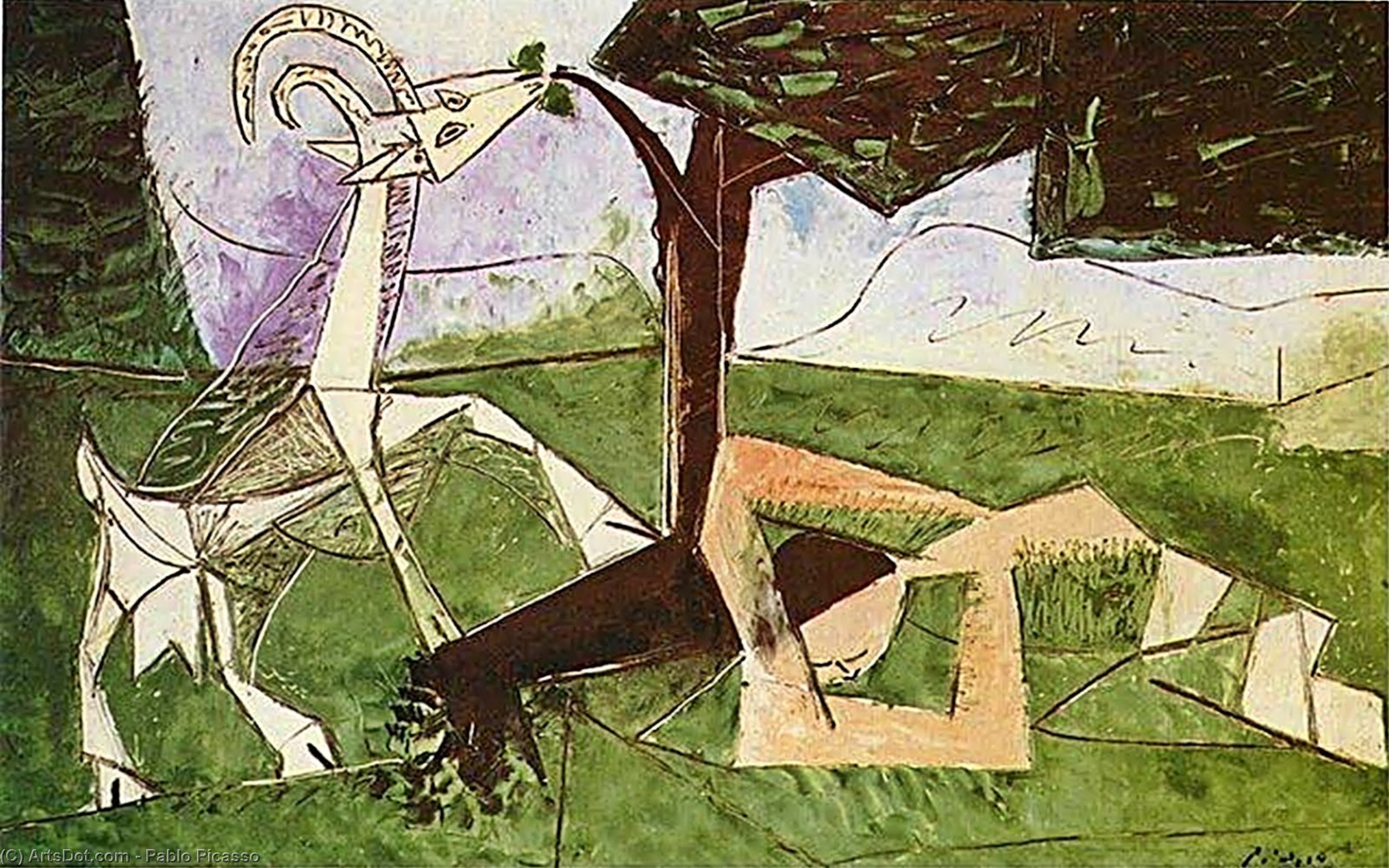 WikiOO.org - Encyclopedia of Fine Arts - Maľba, Artwork Pablo Picasso - Spring
