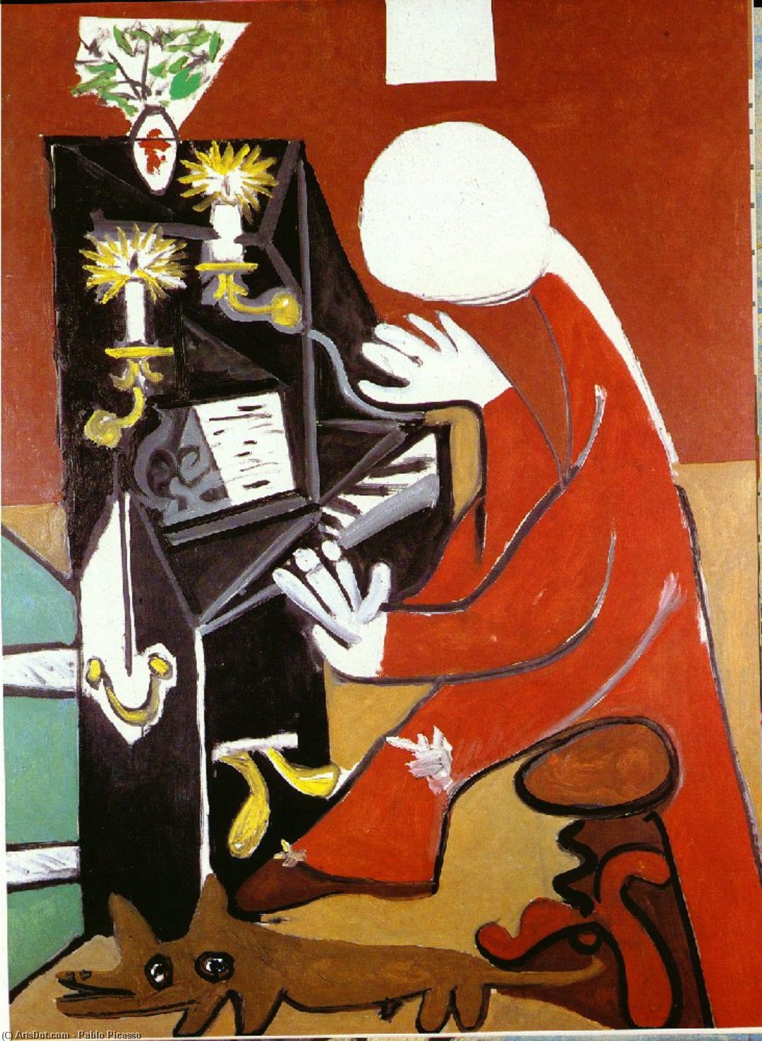Wikioo.org - The Encyclopedia of Fine Arts - Painting, Artwork by Pablo Picasso - The piano (Velazquez)