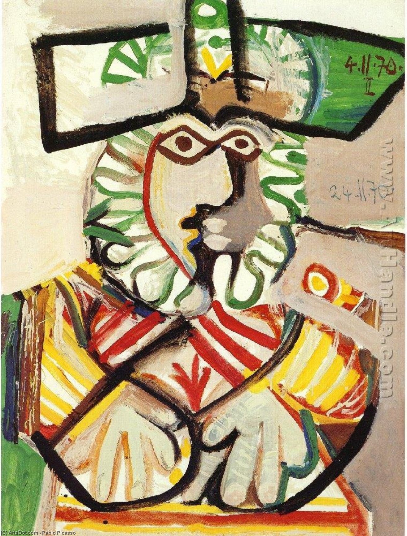 WikiOO.org - Encyclopedia of Fine Arts - Lukisan, Artwork Pablo Picasso - Musketeer