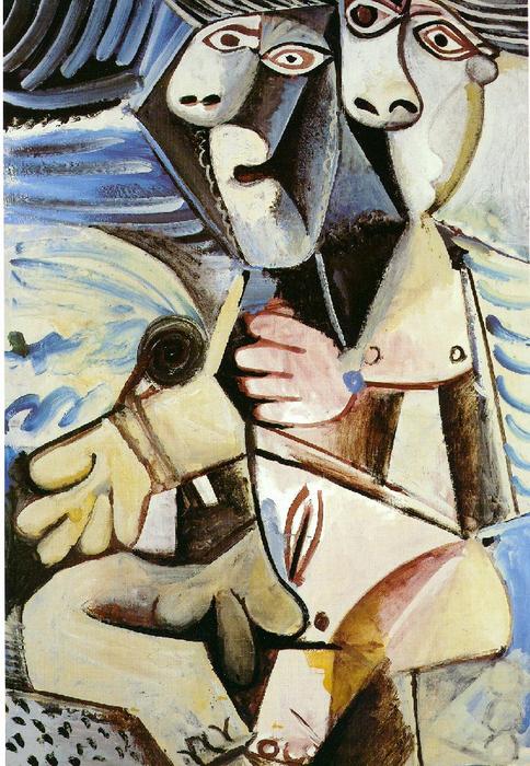 Wikioo.org - The Encyclopedia of Fine Arts - Painting, Artwork by Pablo Picasso - Embrace
