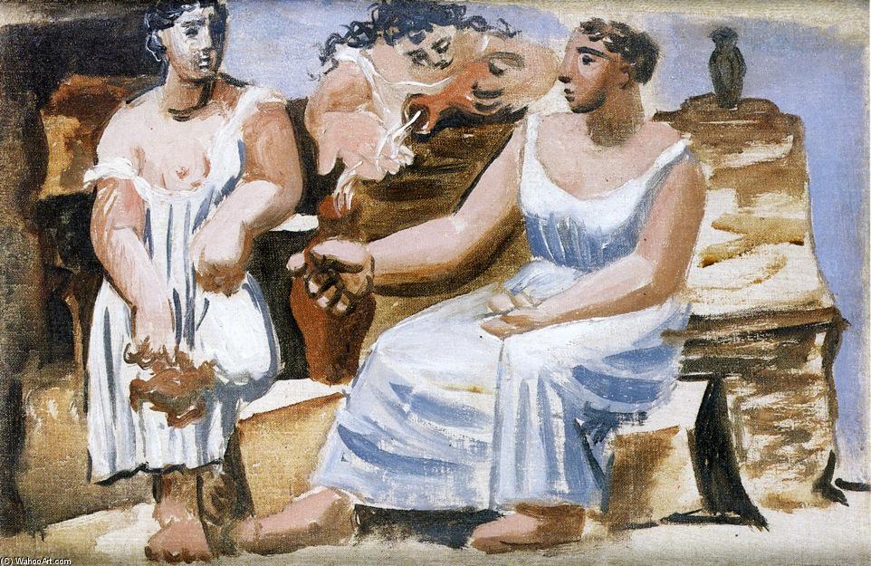 Wikioo.org - The Encyclopedia of Fine Arts - Painting, Artwork by Pablo Picasso - Three women at a fountain (study)
