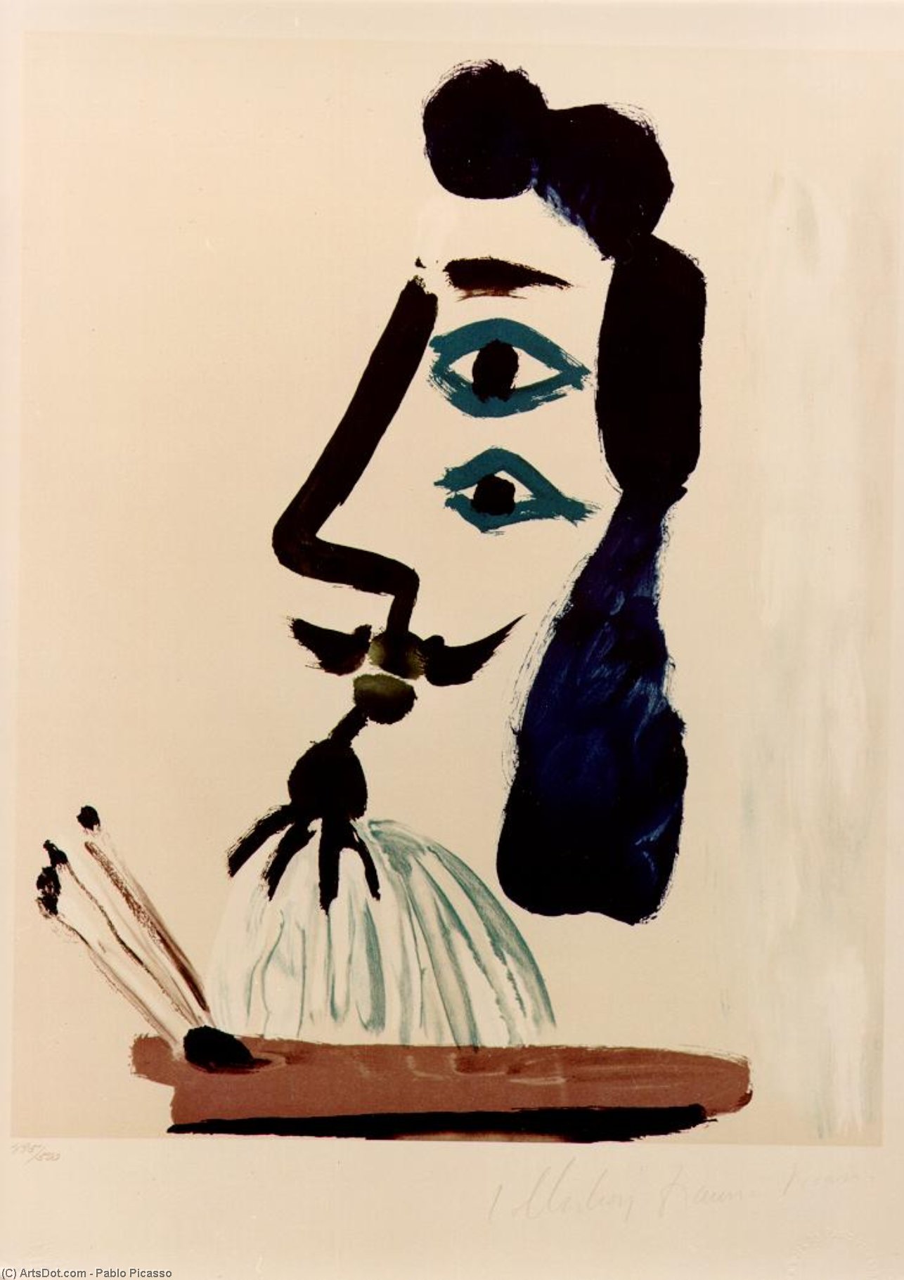 WikiOO.org - Enciklopedija dailės - Tapyba, meno kuriniai Pablo Picasso - Painter and his palette