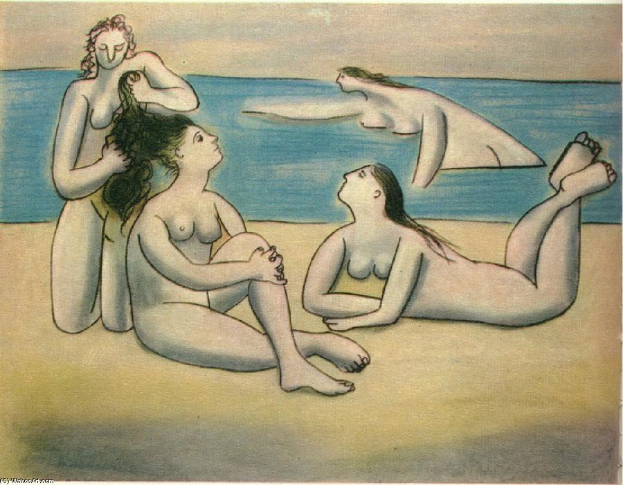 WikiOO.org - Encyclopedia of Fine Arts - Lukisan, Artwork Pablo Picasso - Bathers