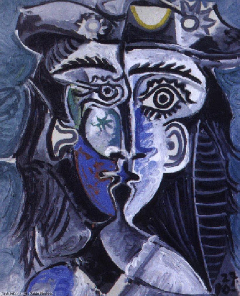 Wikioo.org – La Enciclopedia de las Bellas Artes - Pintura, Obras de arte de Pablo Picasso - mujer con sombrero