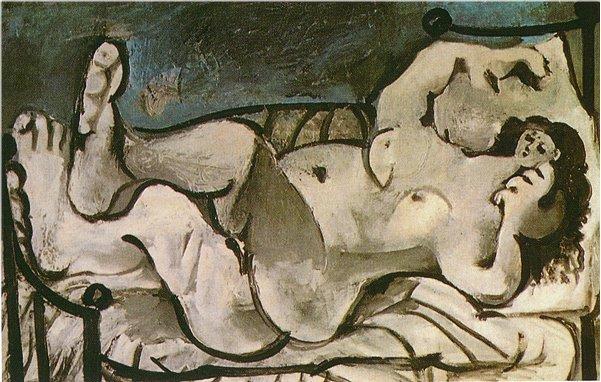 Wikioo.org – L'Enciclopedia delle Belle Arti - Pittura, Opere di Pablo Picasso - mentire di sesso femminile  Nudo
