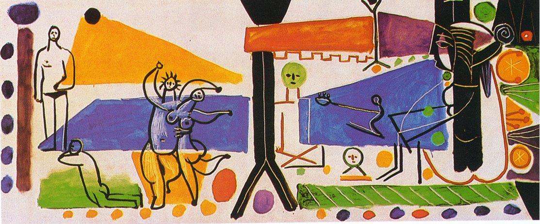 Wikioo.org - The Encyclopedia of Fine Arts - Painting, Artwork by Pablo Picasso - The beach in Garoupe