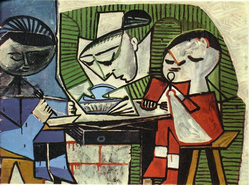 WikiOO.org - 百科事典 - 絵画、アートワーク Pablo Picasso - 朝食