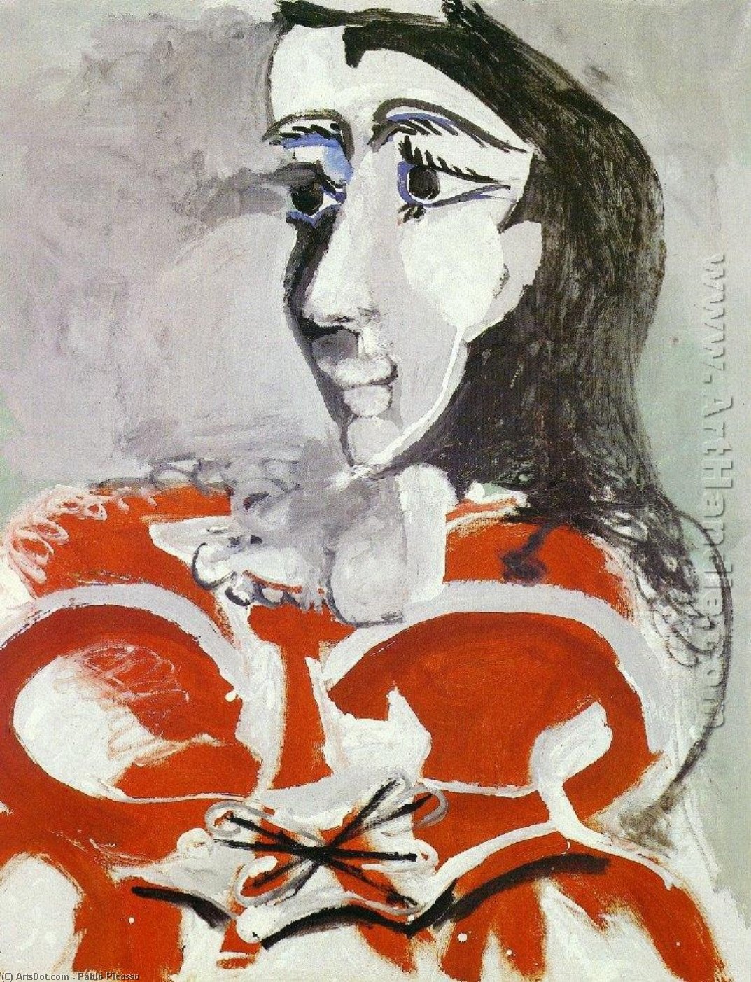 WikiOO.org - Encyclopedia of Fine Arts - Maleri, Artwork Pablo Picasso - Bust of woman