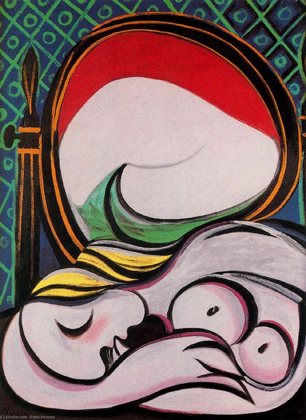 Wikioo.org – La Enciclopedia de las Bellas Artes - Pintura, Obras de arte de Pablo Picasso - el espejo