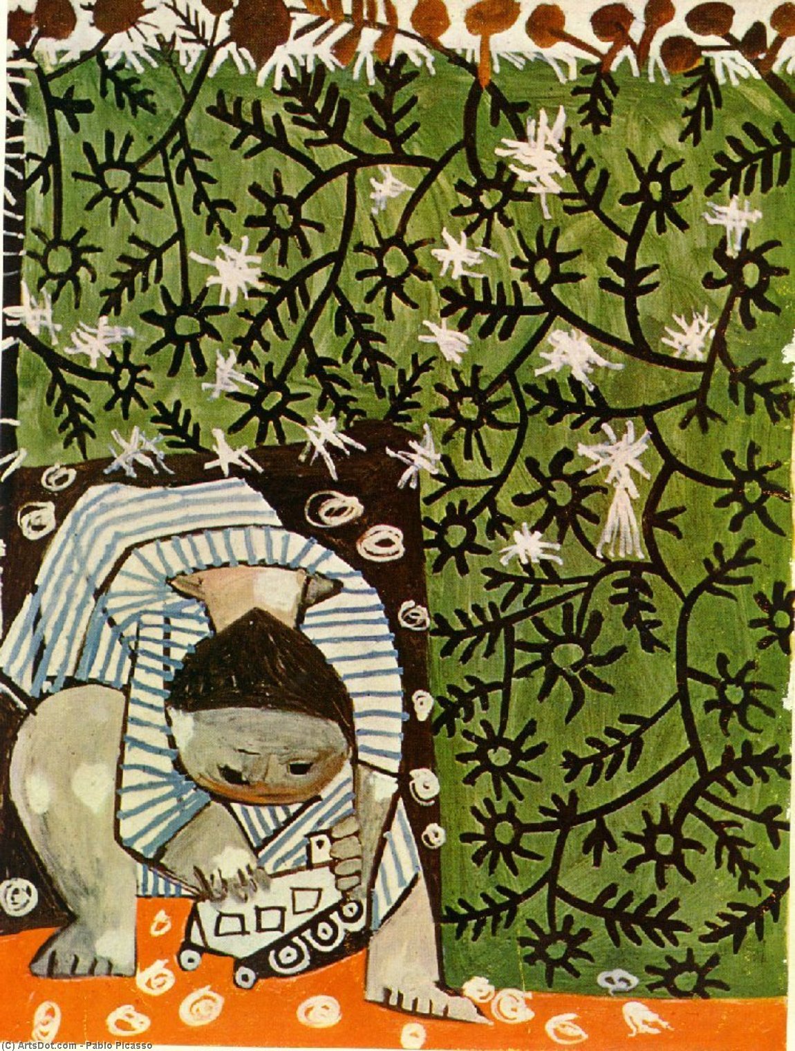 WikiOO.org - Enciclopedia of Fine Arts - Pictura, lucrări de artă Pablo Picasso - Child playing in camomilles
