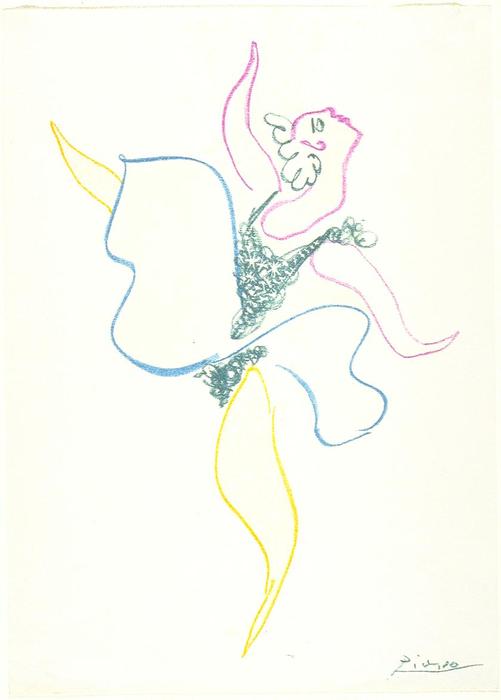 Wikoo.org - موسوعة الفنون الجميلة - اللوحة، العمل الفني Pablo Picasso - Dancer