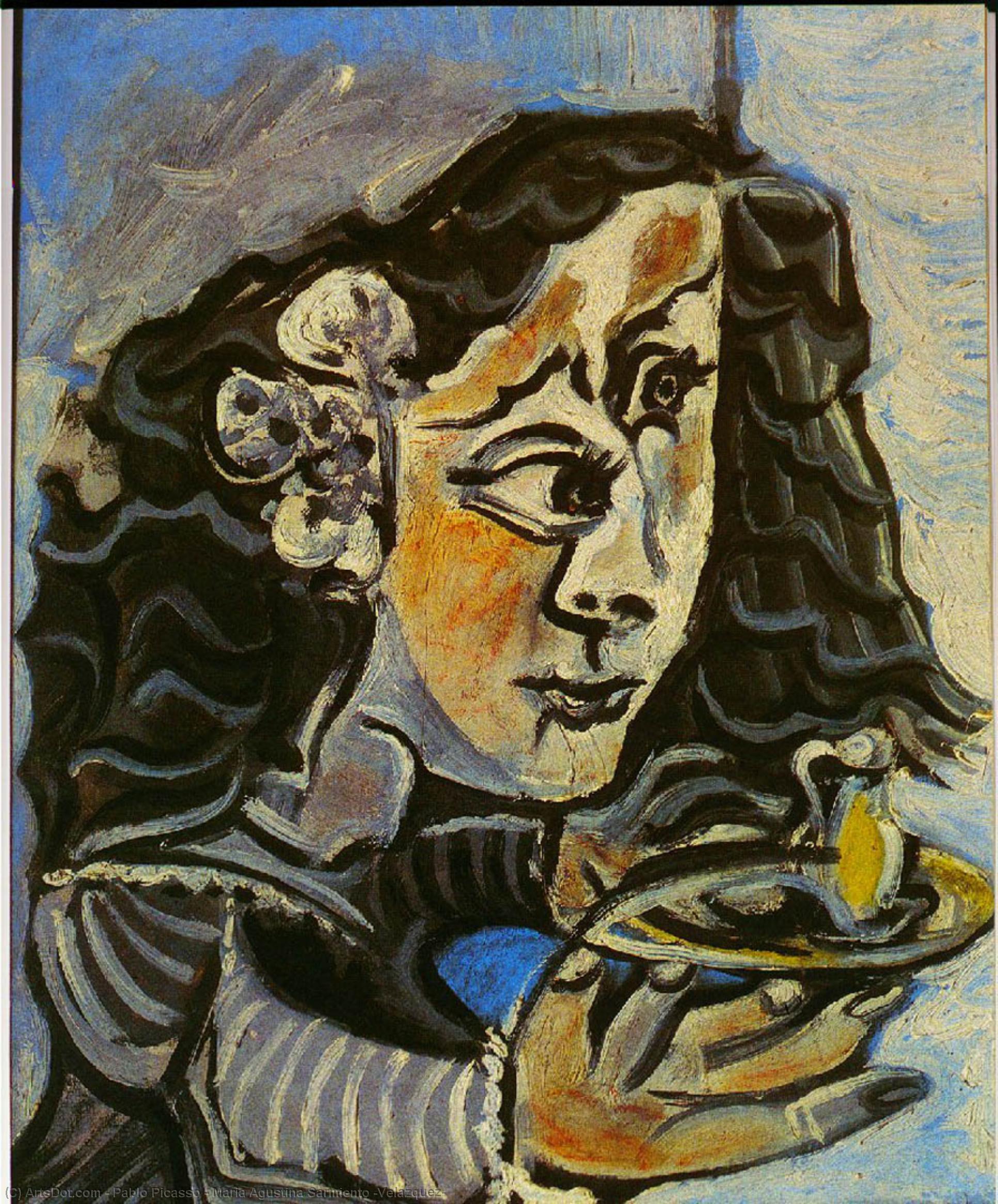 Wikioo.org - The Encyclopedia of Fine Arts - Painting, Artwork by Pablo Picasso - Maria Agustina Sarmiento (Velazquez)