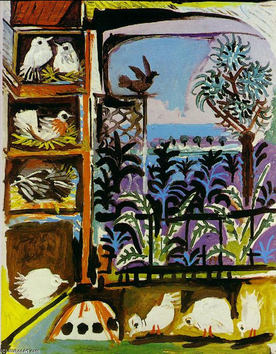 WikiOO.org - Encyclopedia of Fine Arts - Maľba, Artwork Pablo Picasso - Studio (Pigeons) (Velazquez)