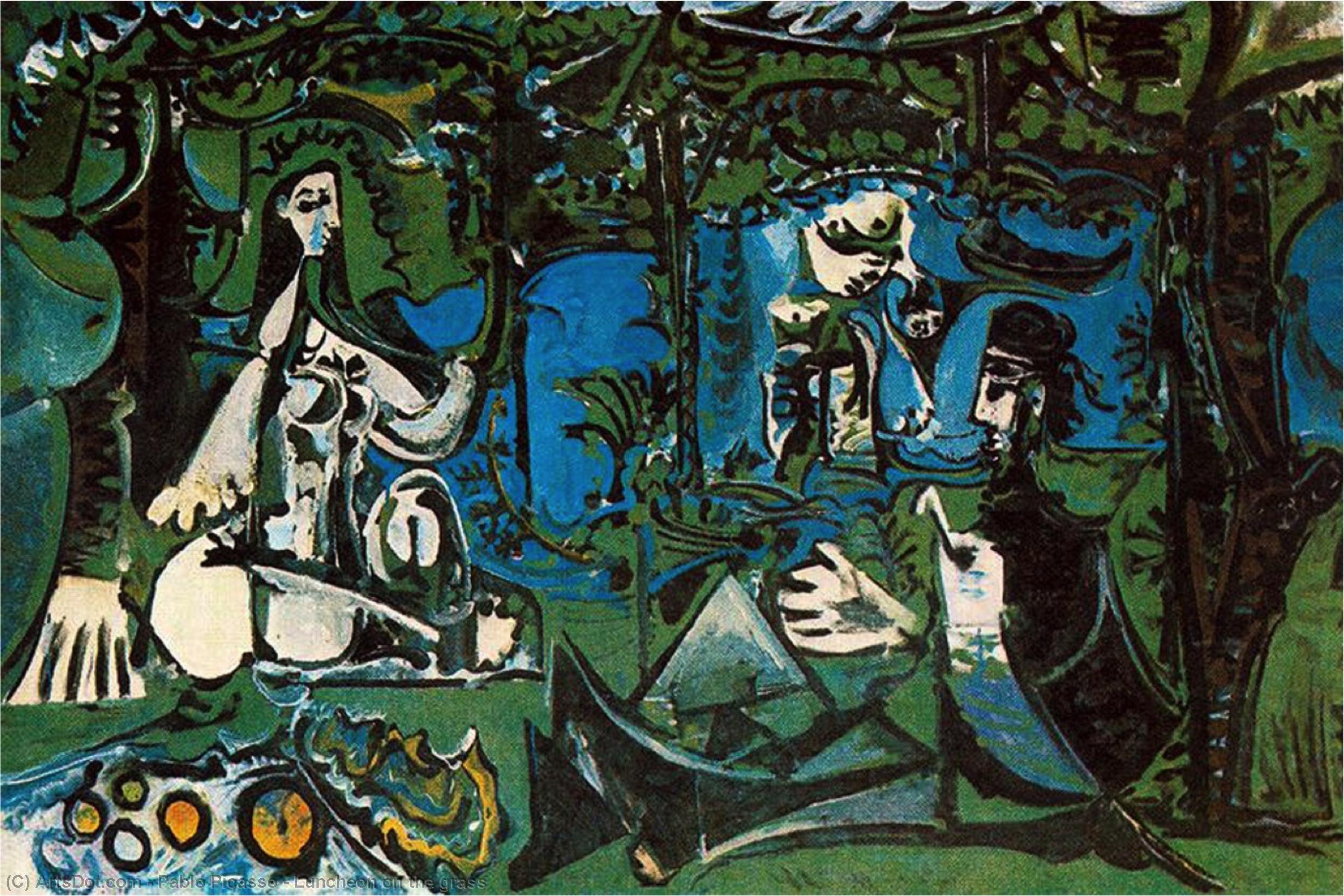 Wikoo.org - موسوعة الفنون الجميلة - اللوحة، العمل الفني Pablo Picasso - Luncheon on the grass