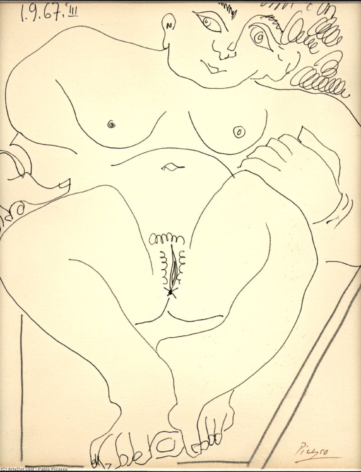 Wikoo.org - موسوعة الفنون الجميلة - اللوحة، العمل الفني Pablo Picasso - Untitled (53)