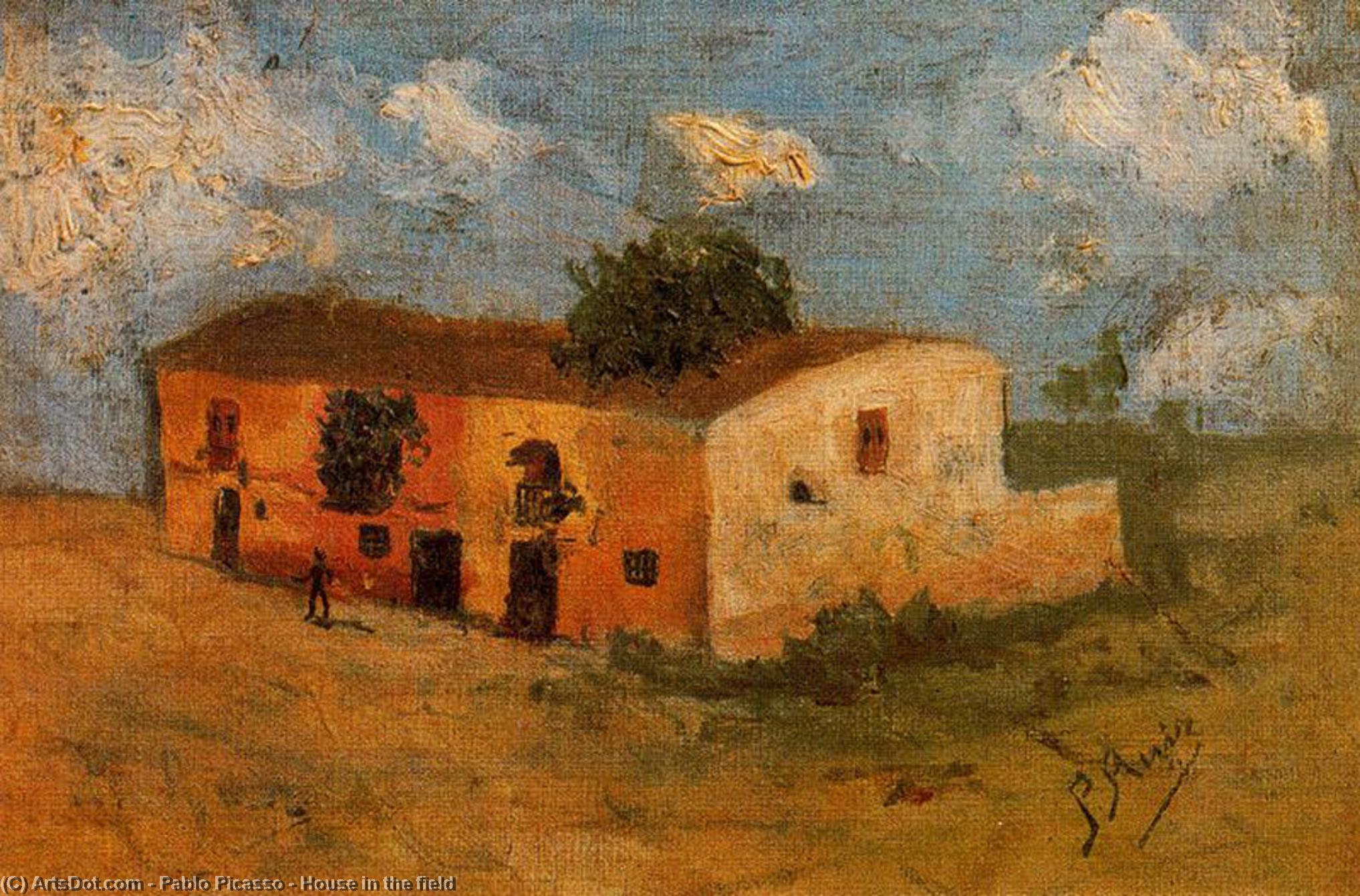 Wikioo.org - The Encyclopedia of Fine Arts - Painting, Artwork by Pablo Picasso - House in the field