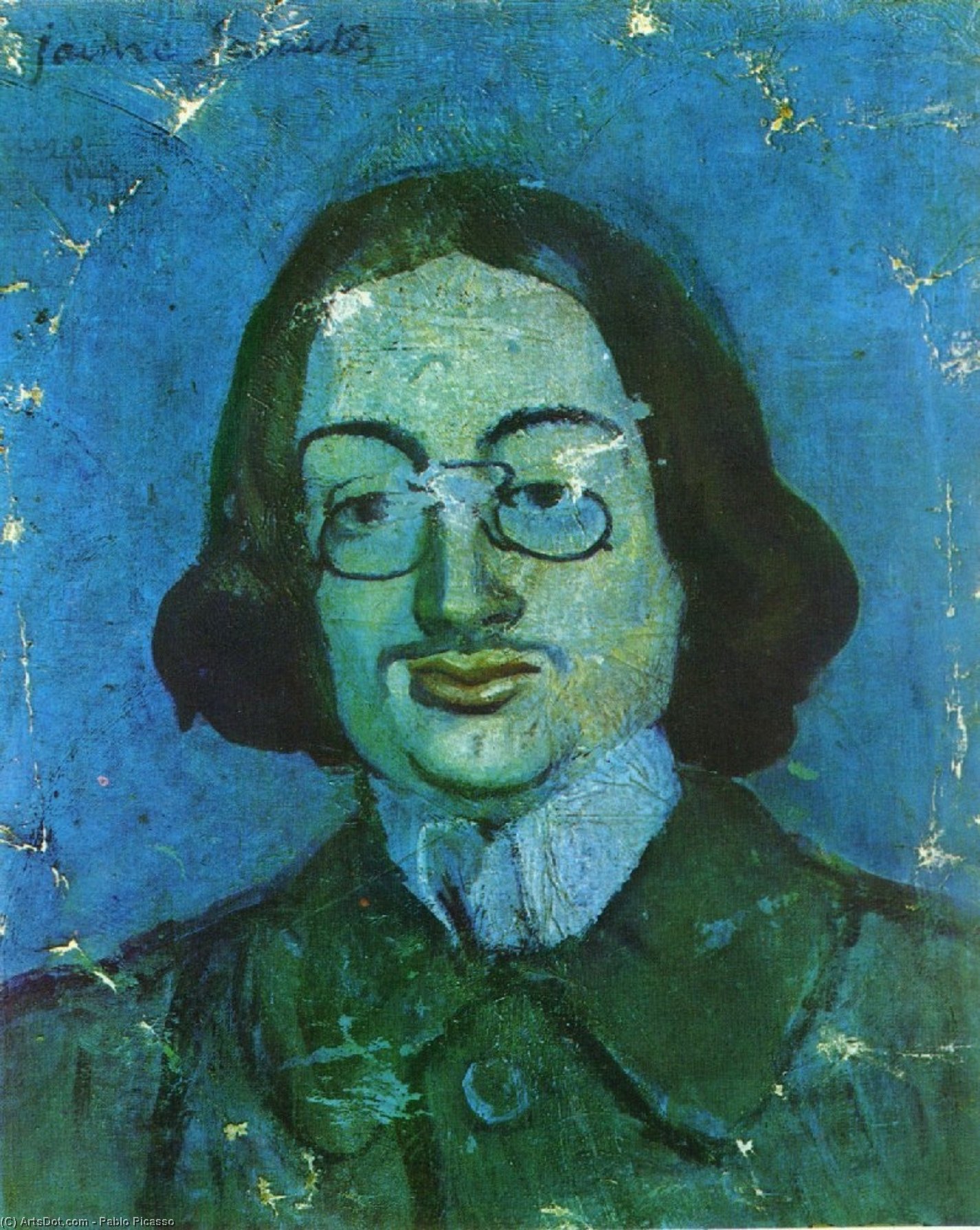 Wikoo.org - موسوعة الفنون الجميلة - اللوحة، العمل الفني Pablo Picasso - Portrait of Jaime Sabartes