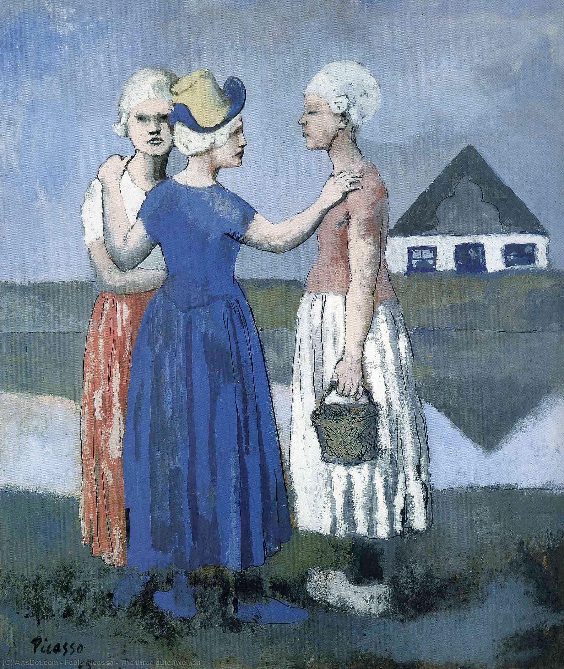 Wikioo.org - The Encyclopedia of Fine Arts - Painting, Artwork by Pablo Picasso - The three dutchwoman