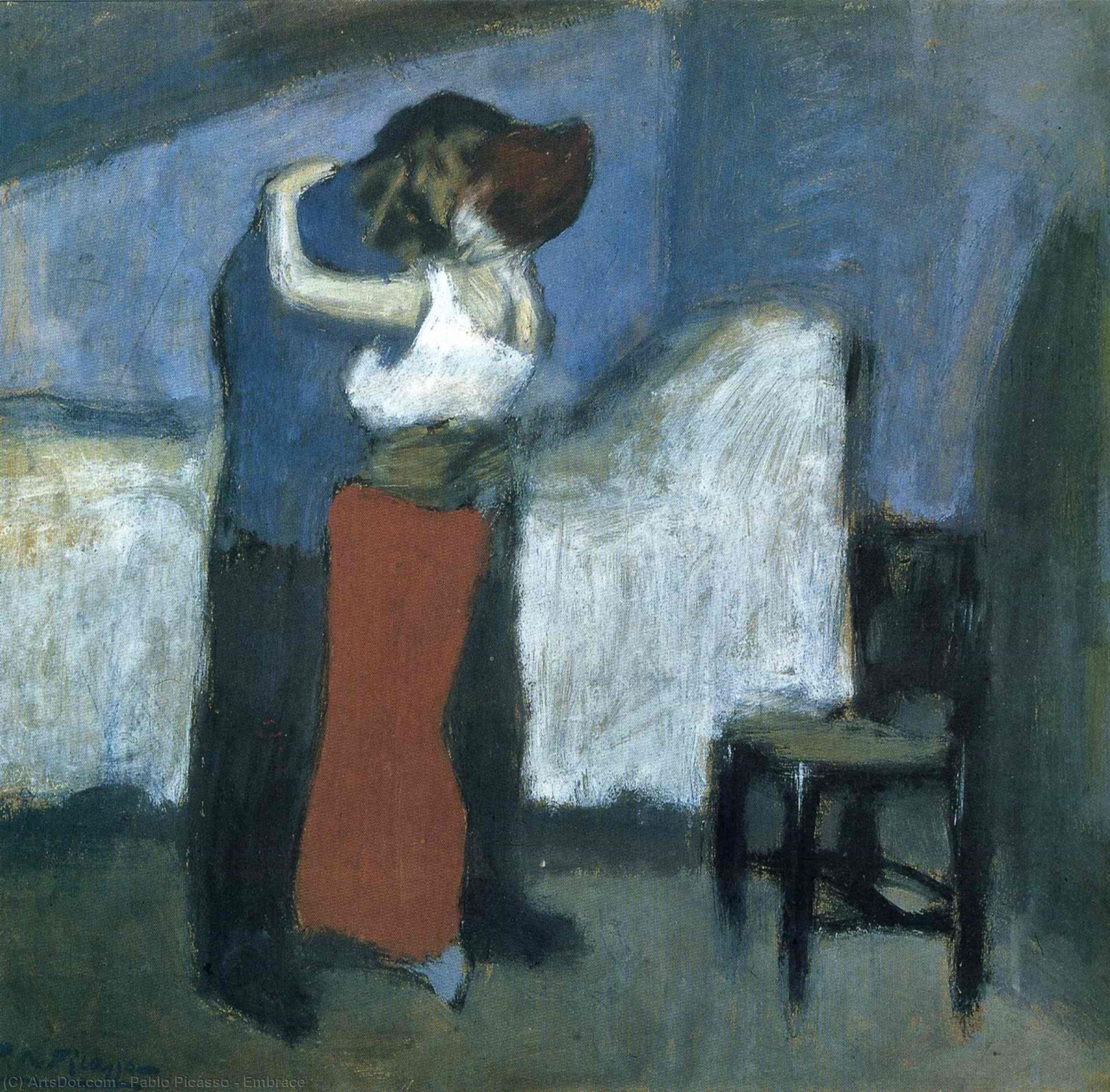 WikiOO.org - Encyclopedia of Fine Arts - Maleri, Artwork Pablo Picasso - Embrace