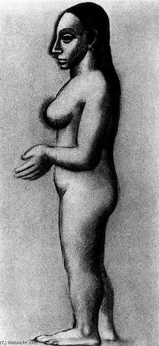 Wikioo.org - Bách khoa toàn thư về mỹ thuật - Vẽ tranh, Tác phẩm nghệ thuật Pablo Picasso - Female nude in profile