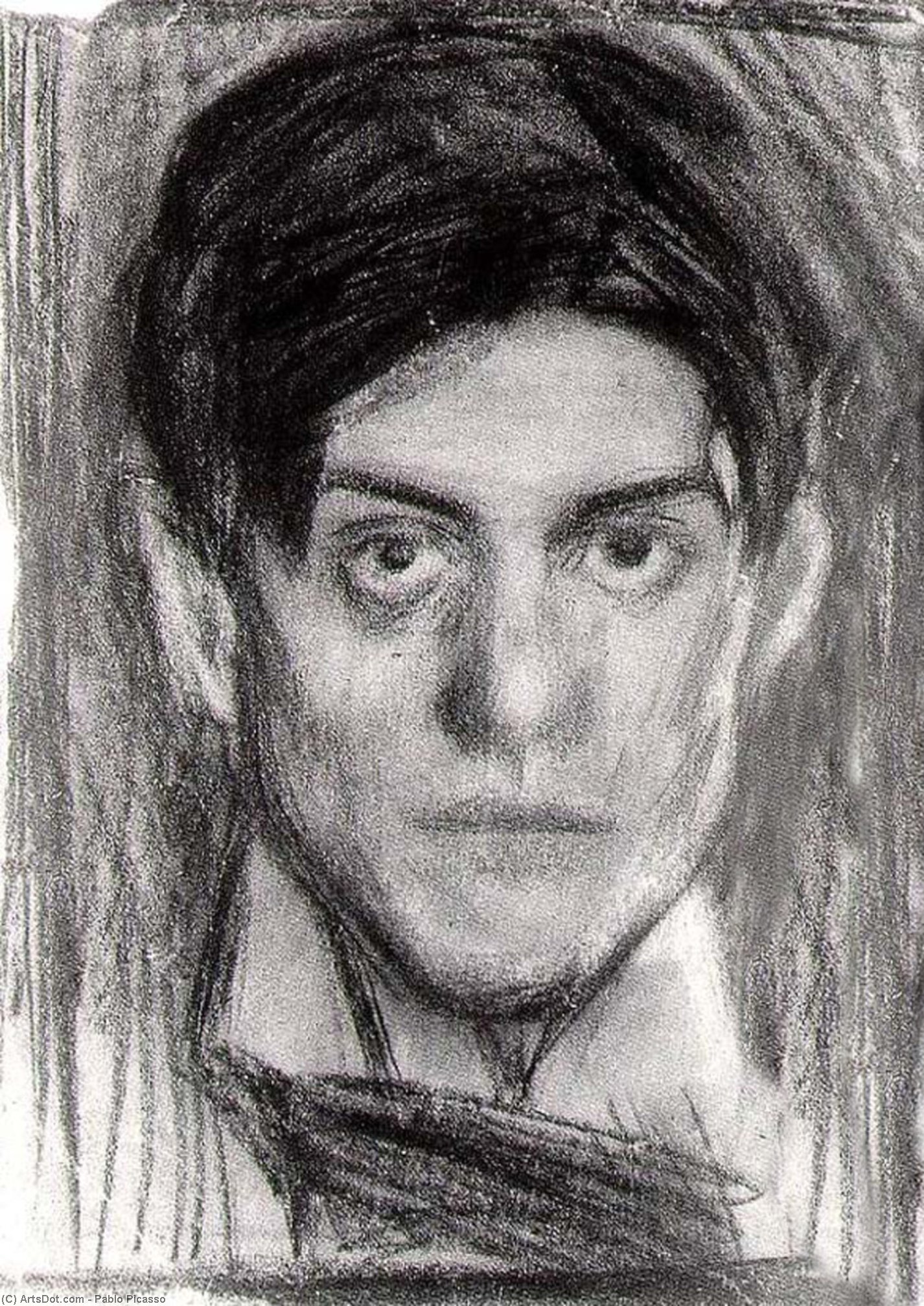 Wikioo.org - The Encyclopedia of Fine Arts - Painting, Artwork by Pablo Picasso - Self-Portrait (10)