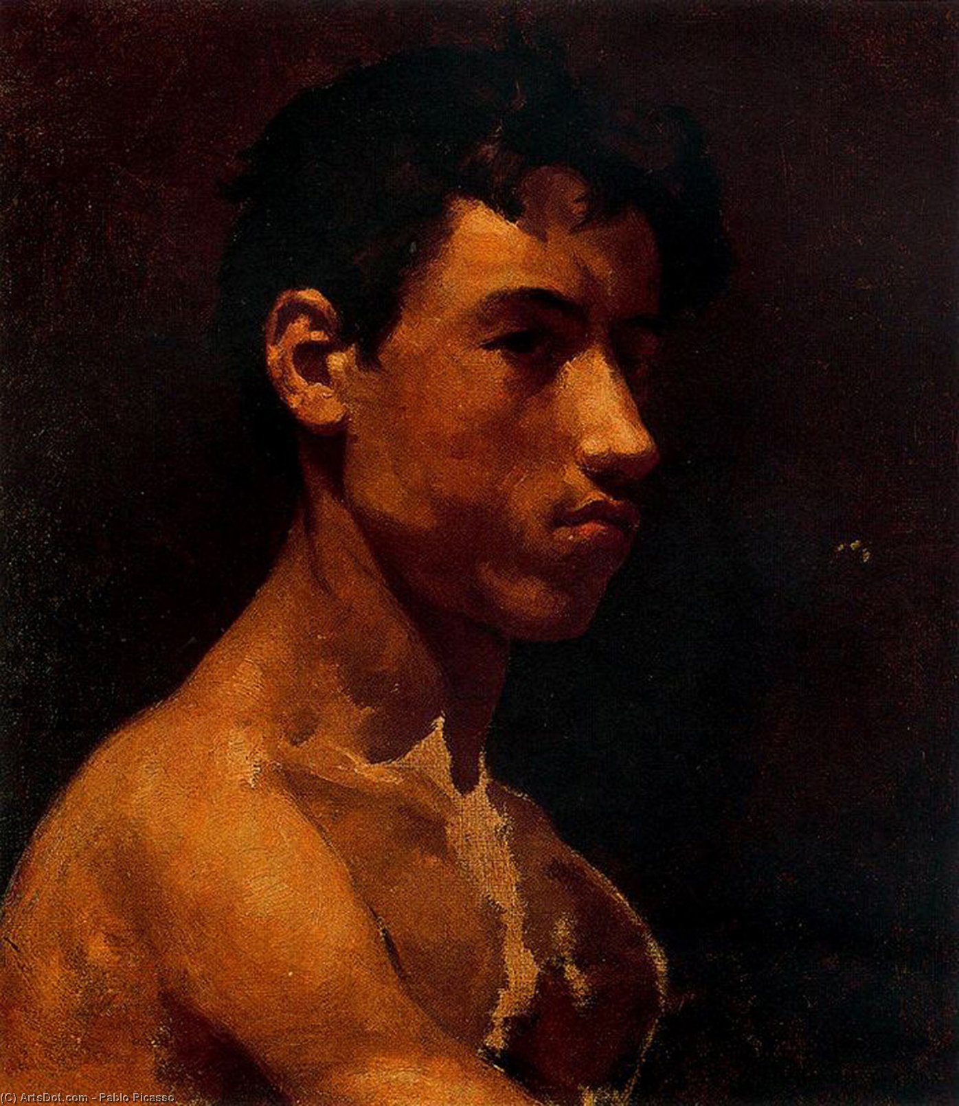 WikiOO.org - Enciclopédia das Belas Artes - Pintura, Arte por Pablo Picasso - Bust of young man