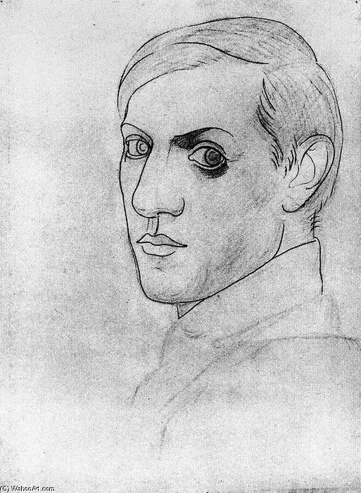 Wikioo.org - Bách khoa toàn thư về mỹ thuật - Vẽ tranh, Tác phẩm nghệ thuật Pablo Picasso - Self-Portrait (12)