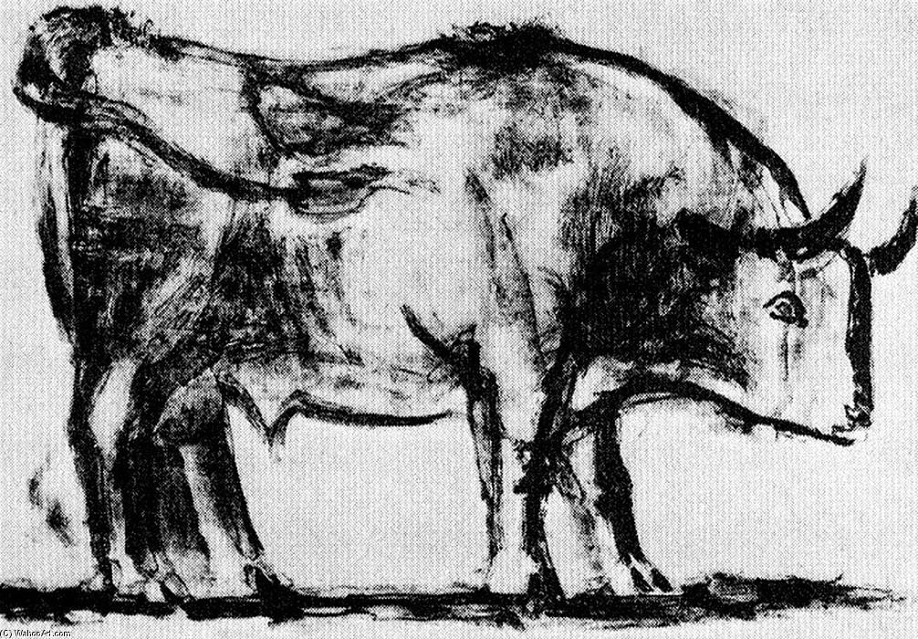 Wikioo.org - สารานุกรมวิจิตรศิลป์ - จิตรกรรม Pablo Picasso - Bull (plate I)