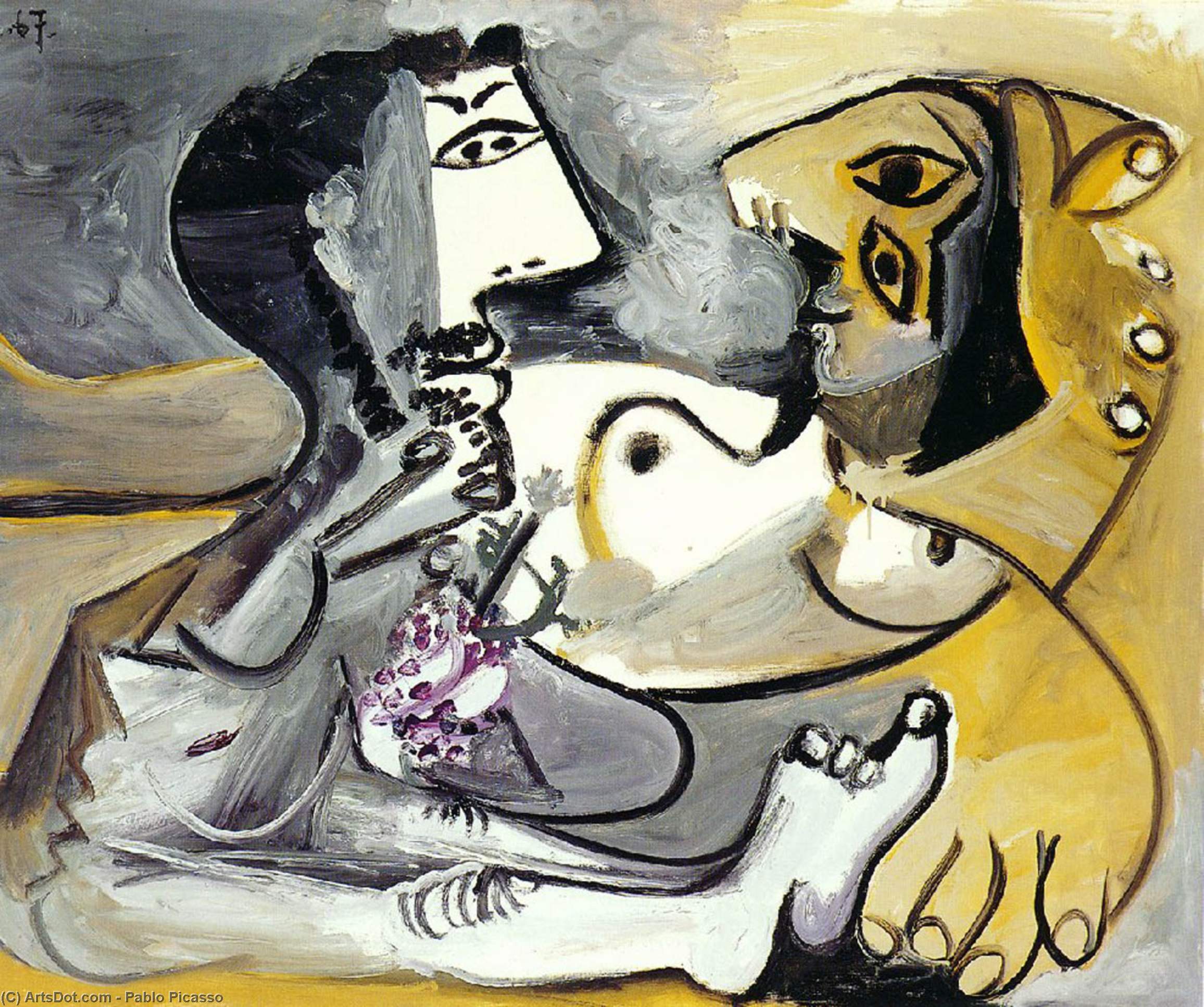 Wikioo.org - The Encyclopedia of Fine Arts - Painting, Artwork by Pablo Picasso - Naked man and woman