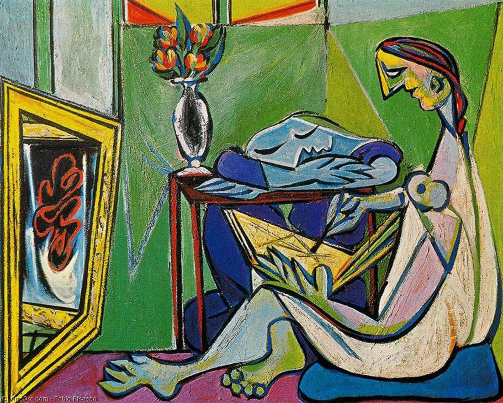 WikiOO.org – 美術百科全書 - 繪畫，作品 Pablo Picasso - 一个 沉思