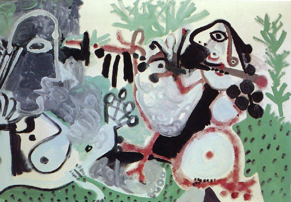 WikiOO.org - Εγκυκλοπαίδεια Καλών Τεχνών - Ζωγραφική, έργα τέχνης Pablo Picasso - Two women on the beach