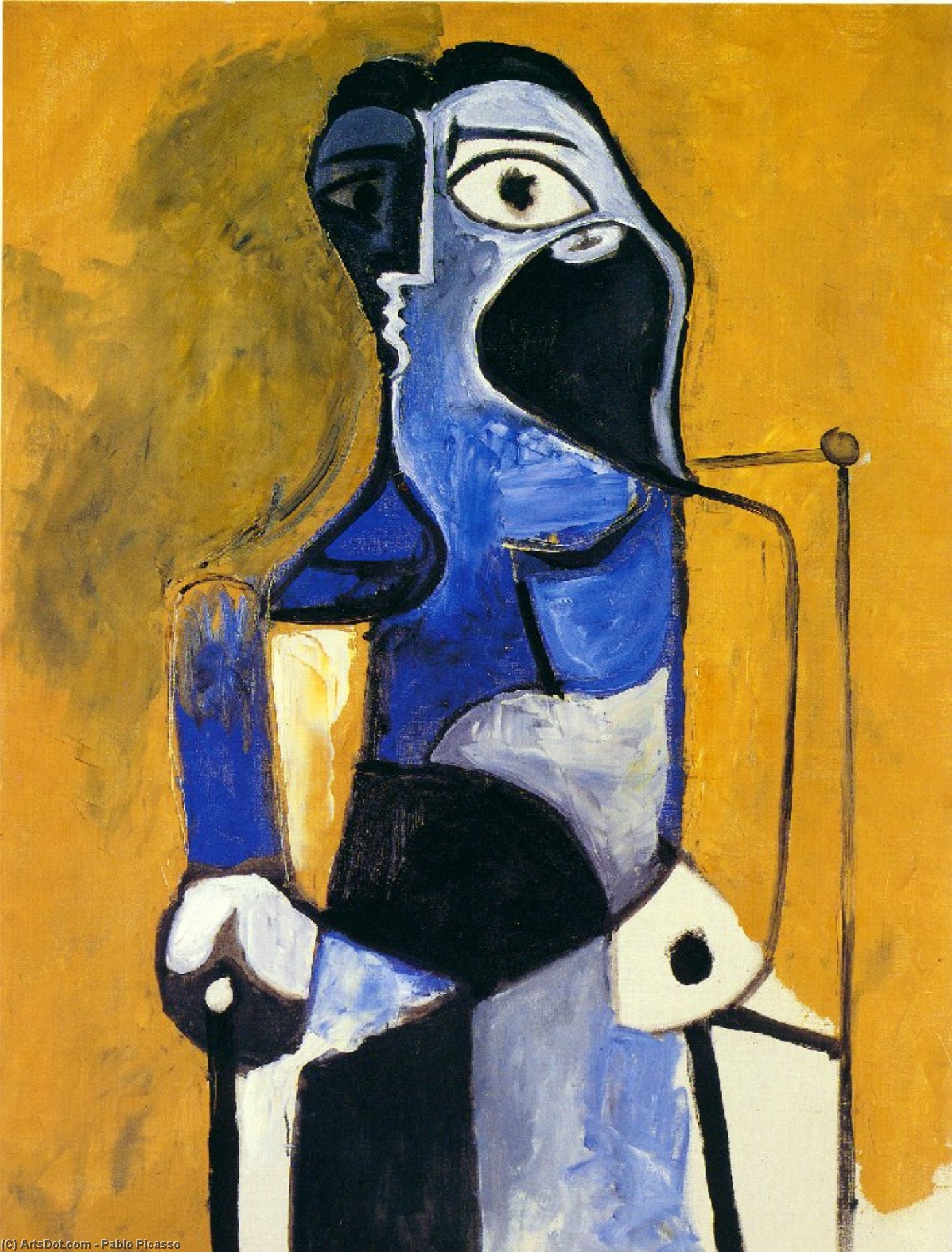 WikiOO.org - Enciklopedija dailės - Tapyba, meno kuriniai Pablo Picasso - Seated woman (9)