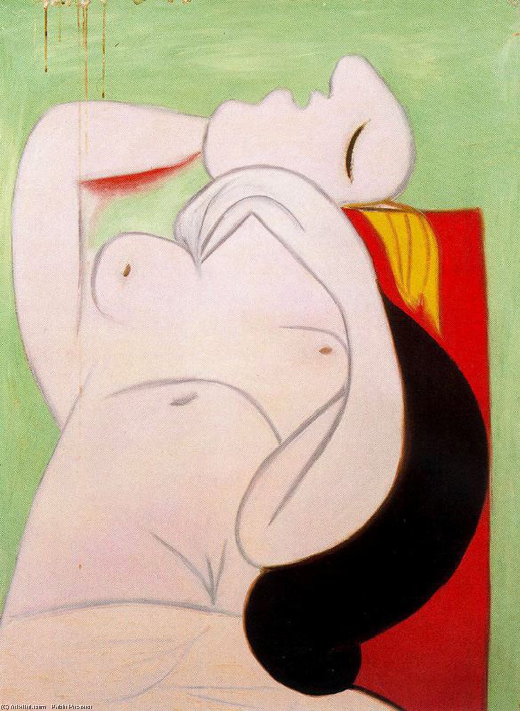 Wikoo.org - موسوعة الفنون الجميلة - اللوحة، العمل الفني Pablo Picasso - Sleep