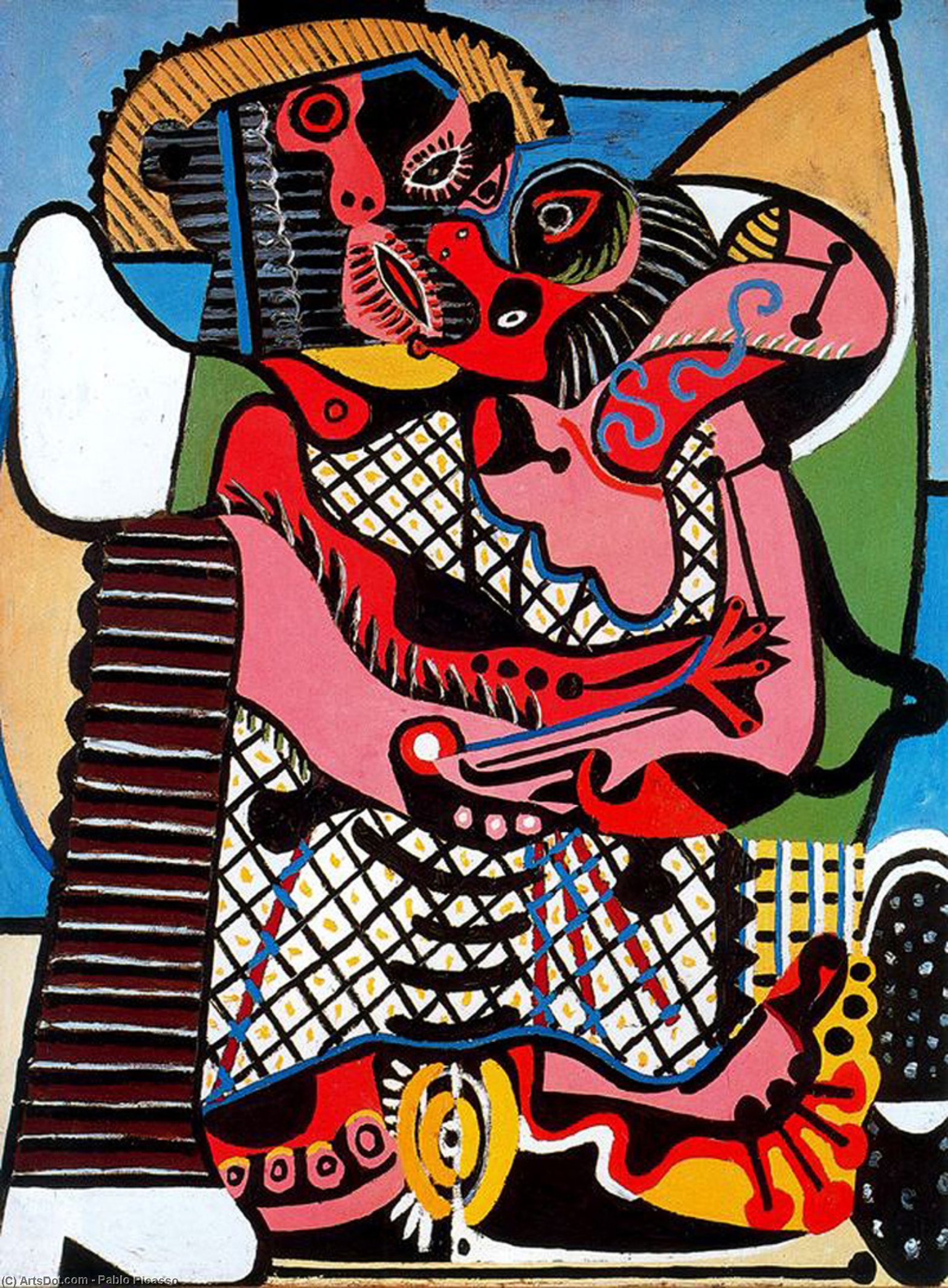 WikiOO.org - Encyclopedia of Fine Arts - Malba, Artwork Pablo Picasso - The Kiss
