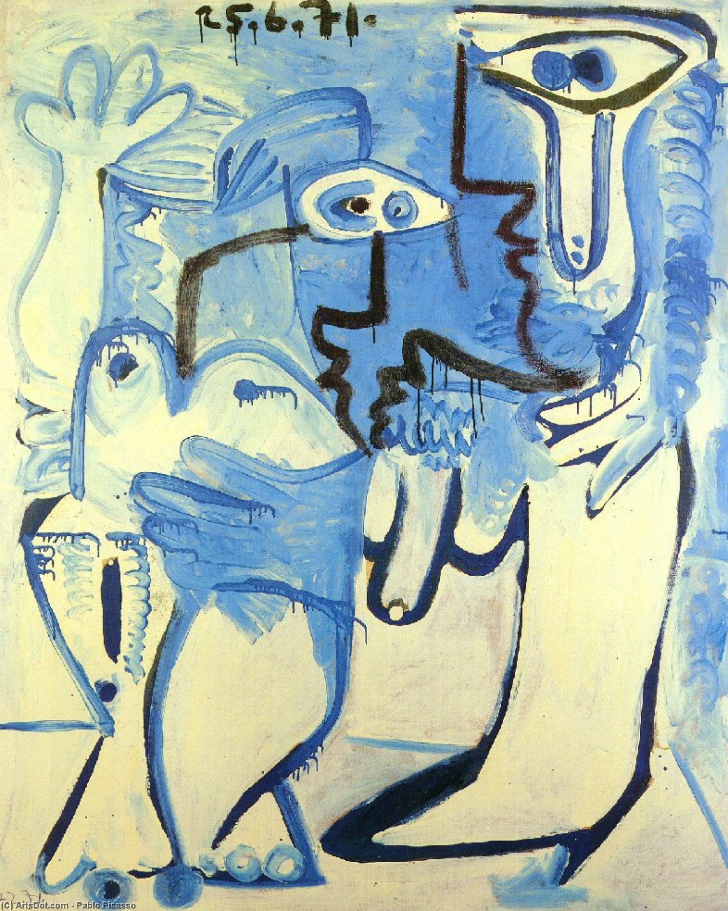 WikiOO.org - Enciklopedija dailės - Tapyba, meno kuriniai Pablo Picasso - Man and Woman