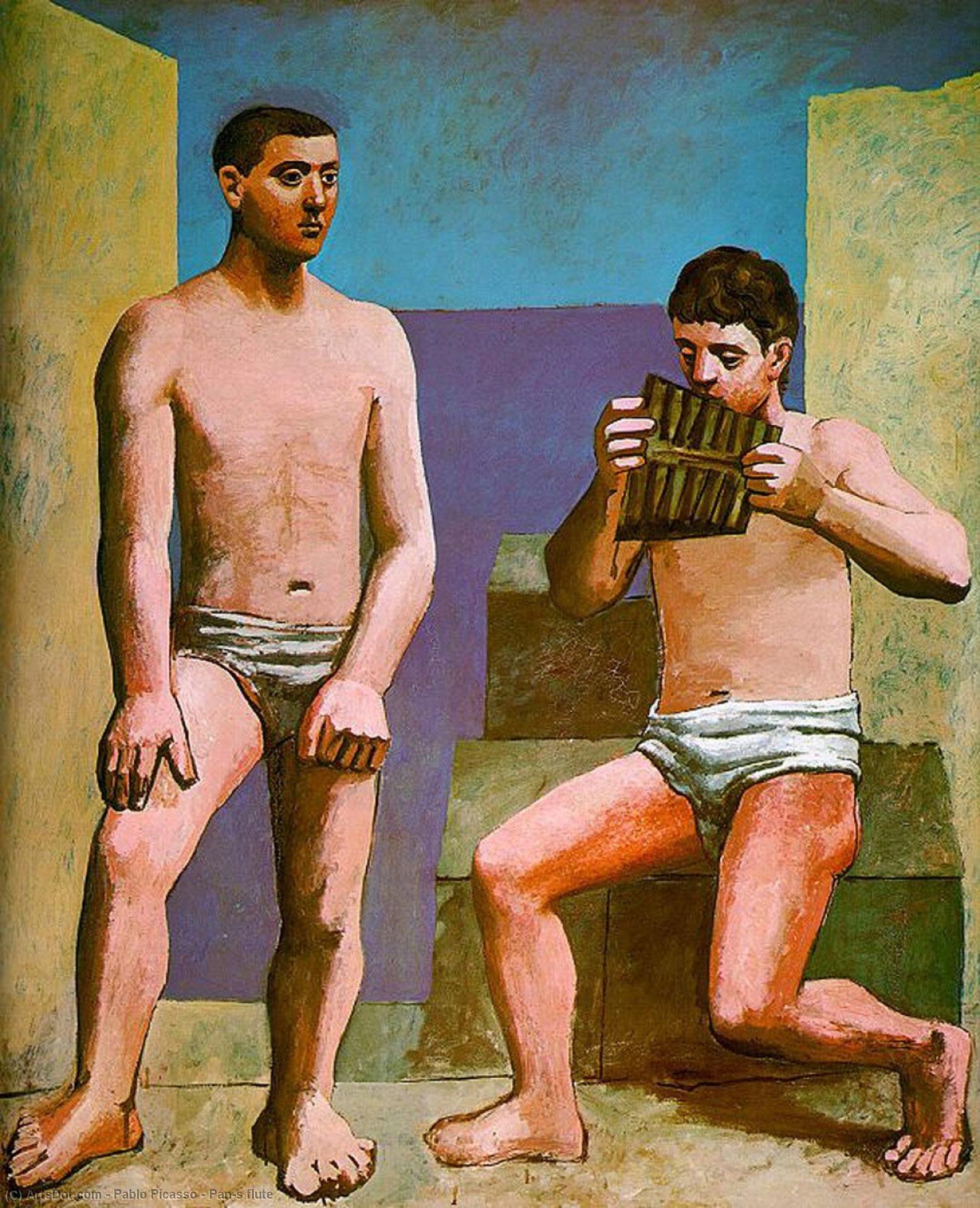 Wikioo.org – La Enciclopedia de las Bellas Artes - Pintura, Obras de arte de Pablo Picasso - Pan's flauta