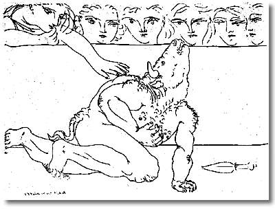 WikiOO.org - Encyclopedia of Fine Arts - Maľba, Artwork Pablo Picasso - Minotaur is dying