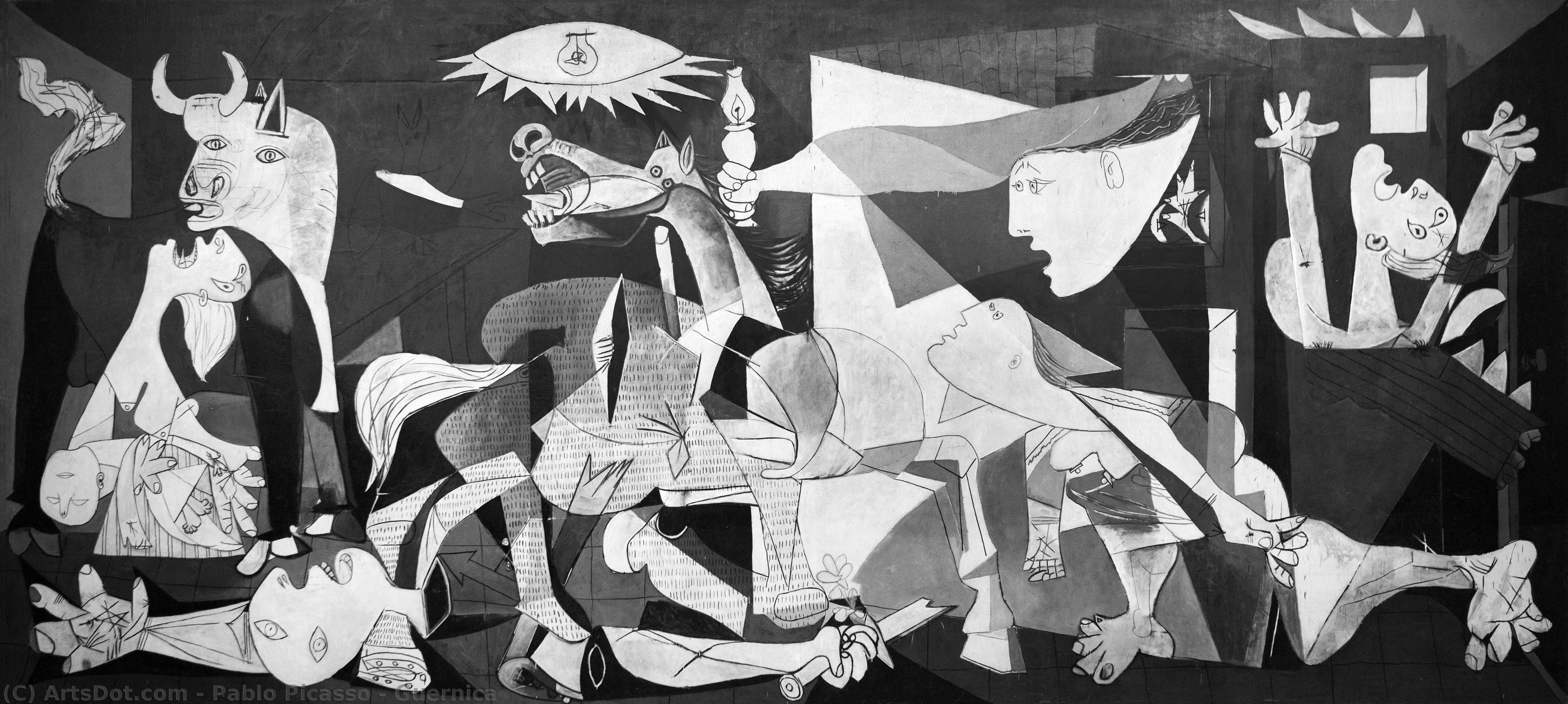 Wikoo.org - موسوعة الفنون الجميلة - اللوحة، العمل الفني Pablo Picasso - Guernica