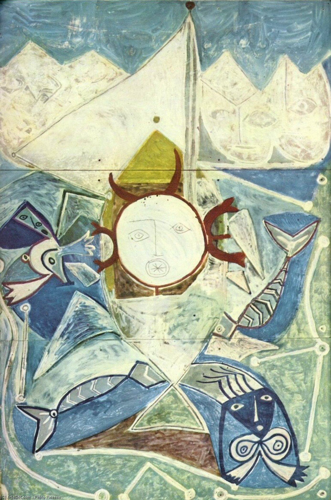 Wikioo.org - The Encyclopedia of Fine Arts - Painting, Artwork by Pablo Picasso - Ulysses and sirens