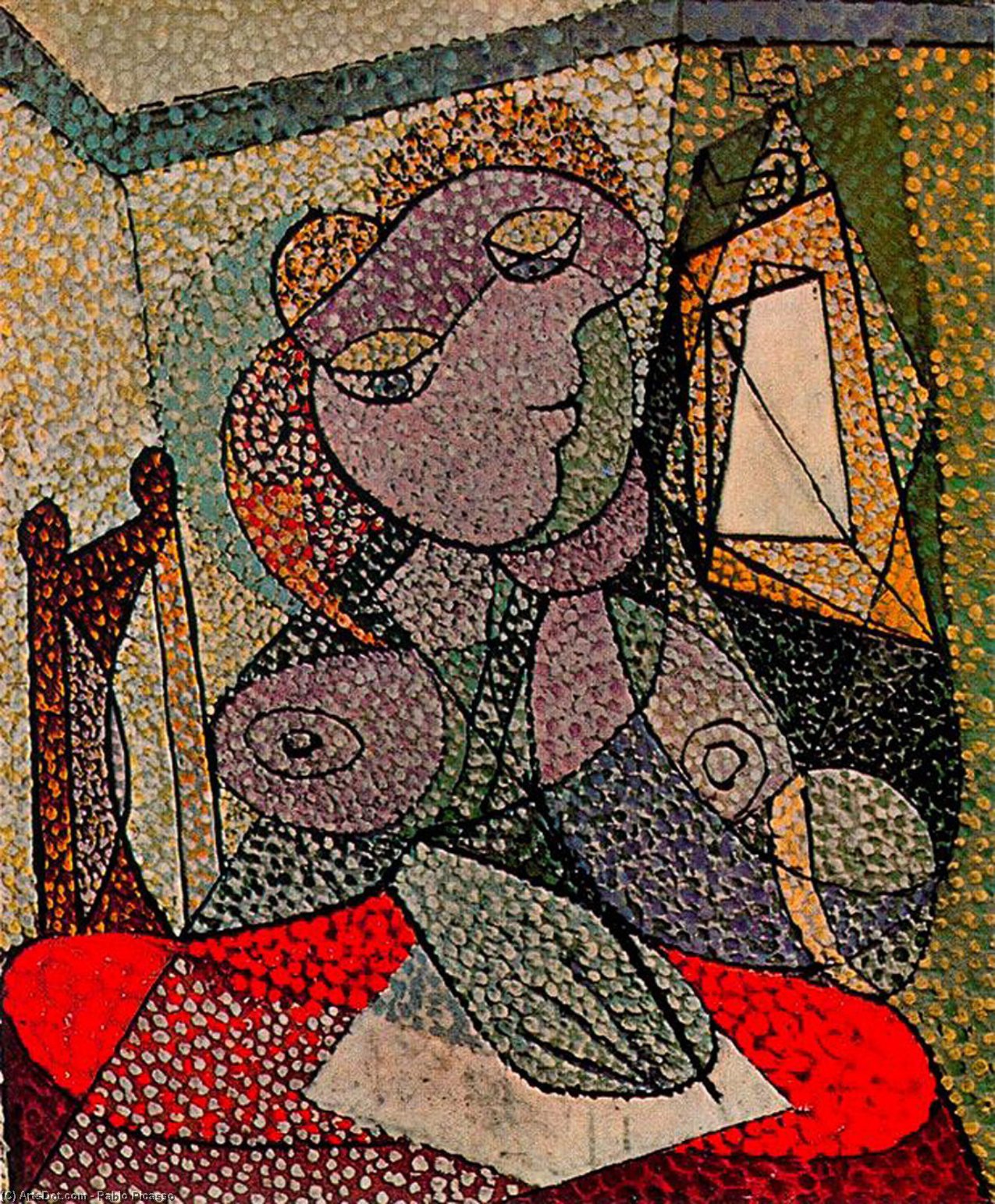Wikoo.org - موسوعة الفنون الجميلة - اللوحة، العمل الفني Pablo Picasso - Portrait of woman
