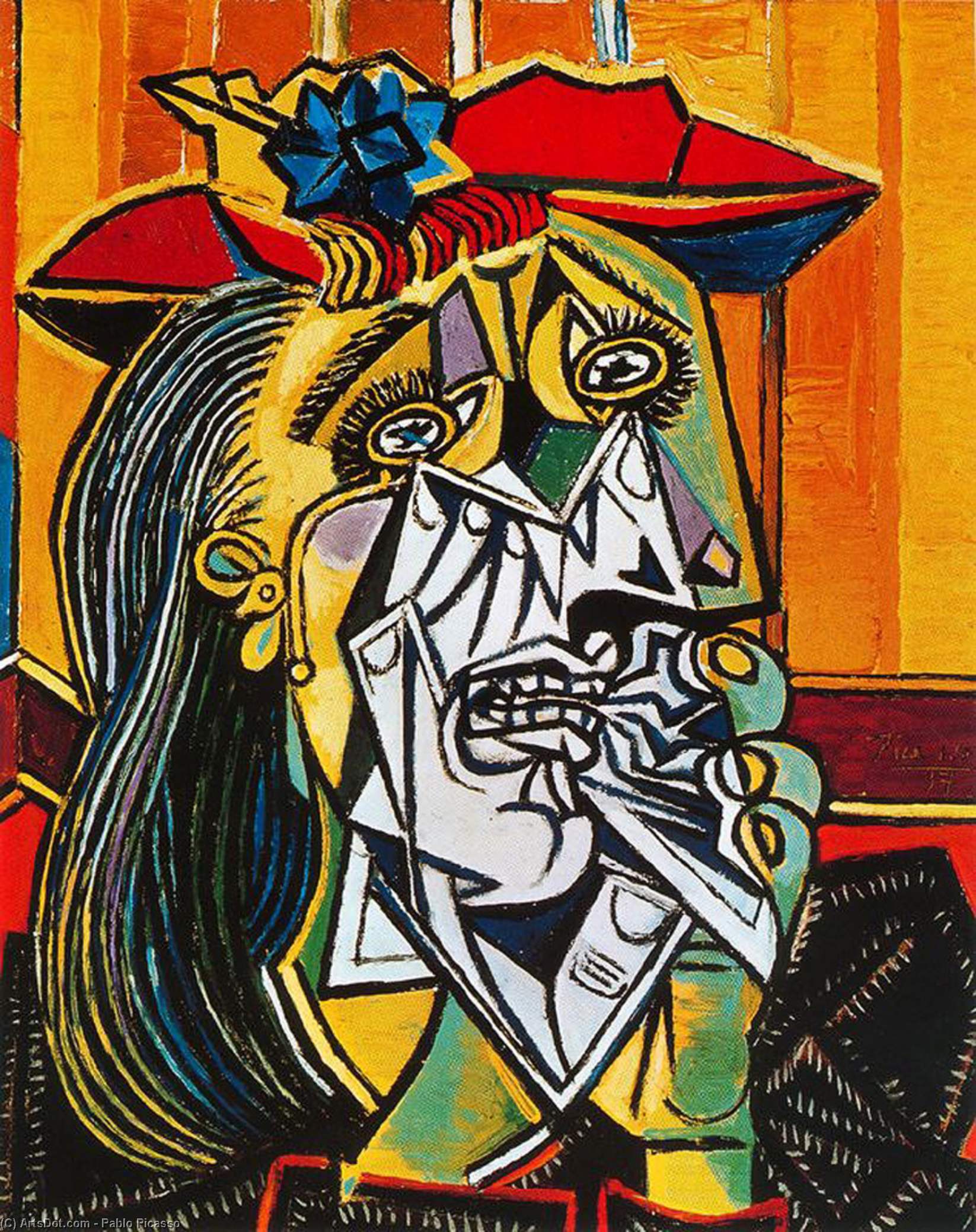 Wikioo.org - The Encyclopedia of Fine Arts - Painting, Artwork by Pablo Picasso - Crying woman