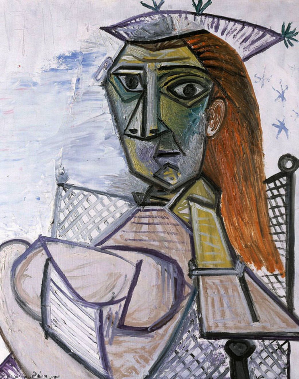 WikiOO.org - Енциклопедія образотворчого мистецтва - Живопис, Картини
 Pablo Picasso - Woman sitting in an armchair