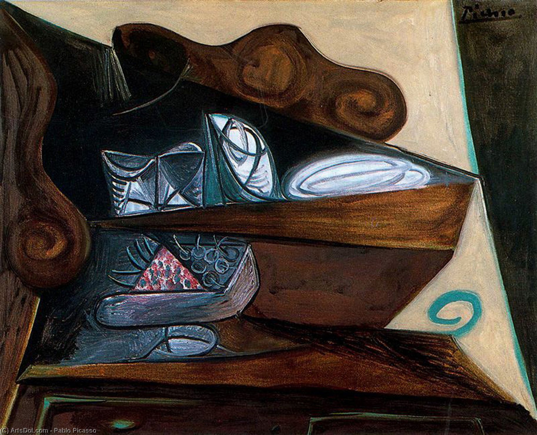 Wikioo.org - The Encyclopedia of Fine Arts - Painting, Artwork by Pablo Picasso - The buffet of 'Catalan'