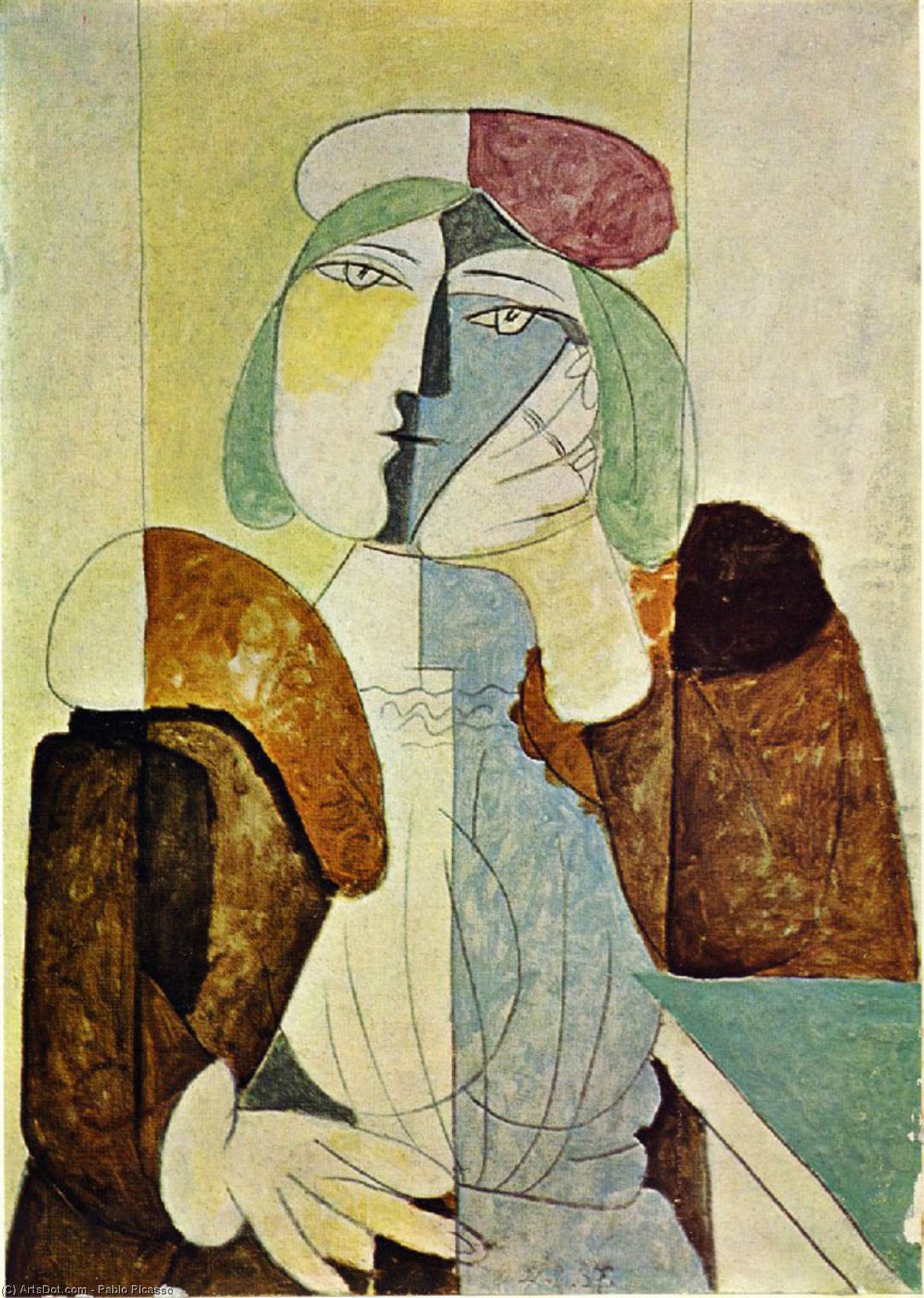 Wikoo.org - موسوعة الفنون الجميلة - اللوحة، العمل الفني Pablo Picasso - Untitled (107)