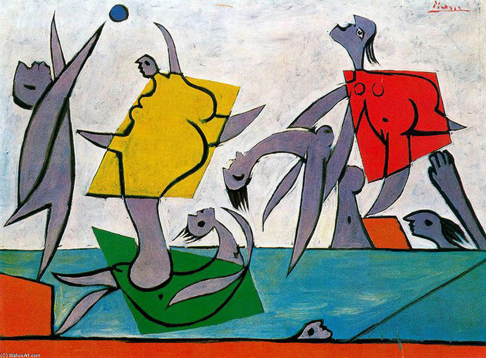 WikiOO.org – 美術百科全書 - 繪畫，作品 Pablo Picasso - 河岸 游戏  和  营救