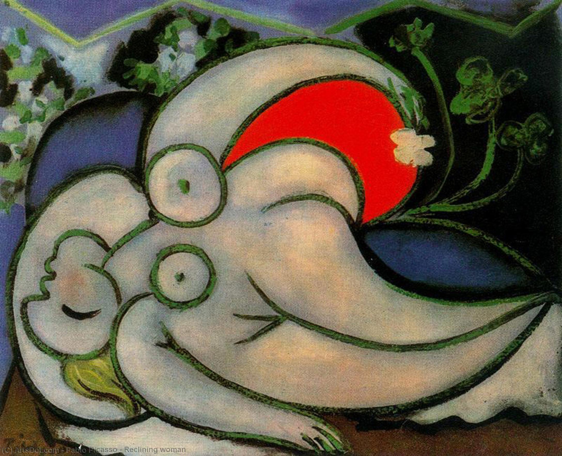 Wikioo.org – La Enciclopedia de las Bellas Artes - Pintura, Obras de arte de Pablo Picasso - Mujer reclinada